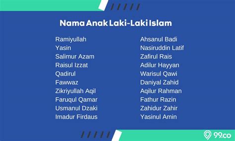 Nama Anak Laki Laki Islam Gabungan Yang Penuh Makna