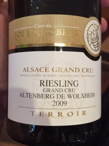 Cave Du Roi Dagobert Terroir Riesling Alsace Grand Cru Altenberg De