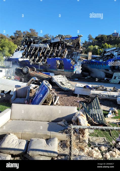 The plane crash scene from the movie shown on a studio tour at ...