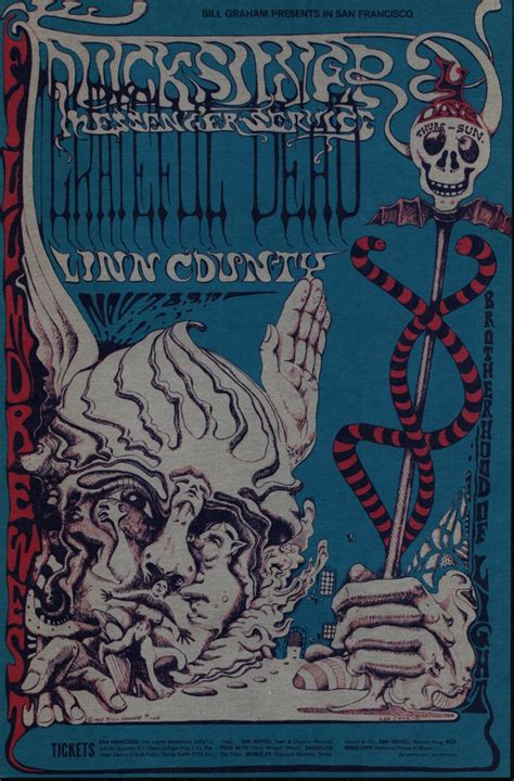 Quicksilver Messenger Service Vintage Concert Postcard From Fillmore