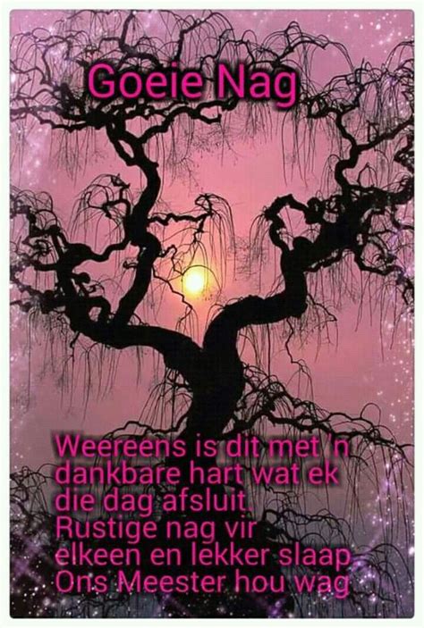 Goeie Nag Dankbare Hart Goeie Nag Night Wishes Good Night Quotes