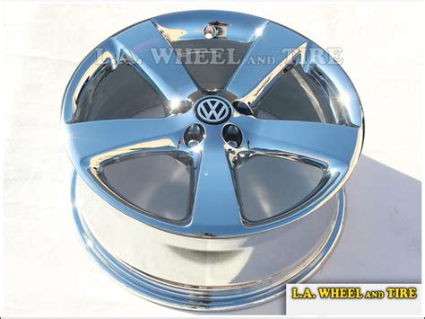 Set Of 4 New Chrome 17 Volkswagen Beetle OEM Wheels Rims VW Jetta Golf