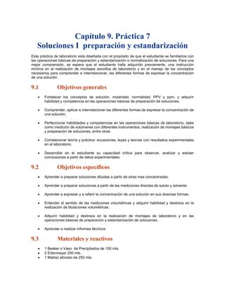 Soluciones preparación y estandarización PDF Descarga Gratuita