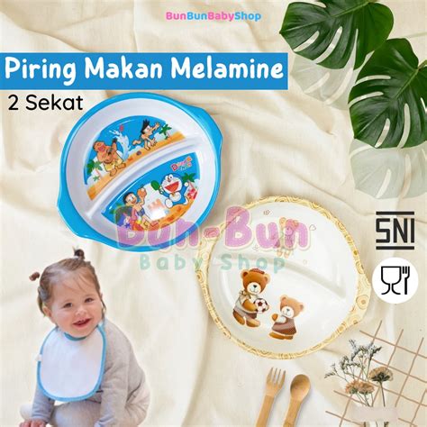 Jual Piring Makan Melamin Bayi Anak Karakter Doraemon Melamine Sekat