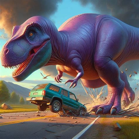 Purple dinosaur by OMysticAI on DeviantArt