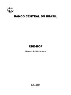 Manual Do Declarante Rde Rof Bcb Gov Br Manual Do Declarante Rde