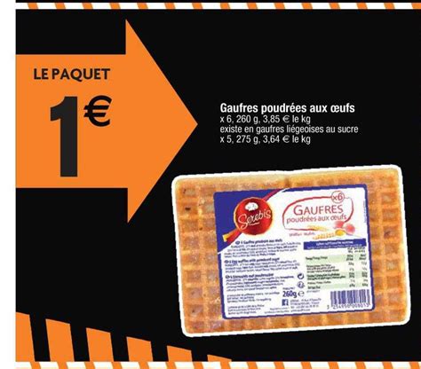 Promo Gaufres Poudrées Aux Oeufs chez Cora iCatalogue fr