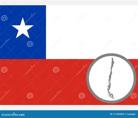 Bandera Y Mapa De Chile Ilustración Del Vector Ilustración De Bandera