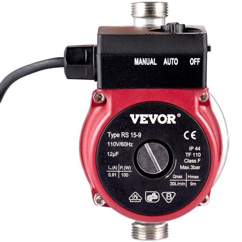 Vevor 120w Hot Water Circulation Pump 34 Npt 110v Automatic Circulator Pump