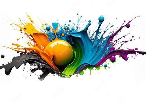 Premium Photo Color Splash On White Background Ai Technology