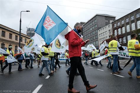 Protest górników w Warszawie w obronie energetyki w Polsce