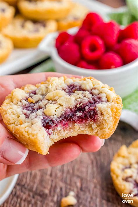 Raspberry Crumble Cookies • Love From The Oven