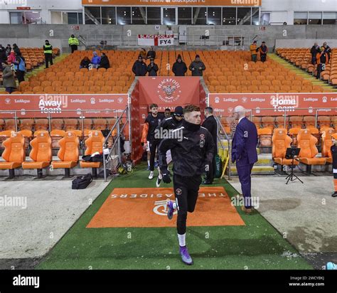 Blackpool UK 17th Jan 2024 Sonny Carey Of Blackpool Runs Out For