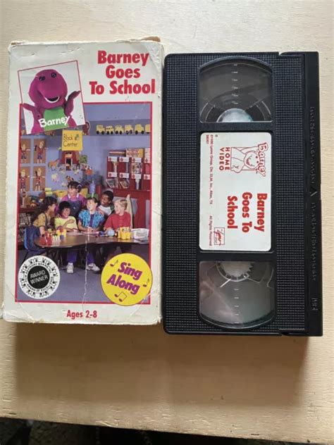 BANDE VIDÉO VHS Barney Friends va à l école RARE 1990 vintage Sing