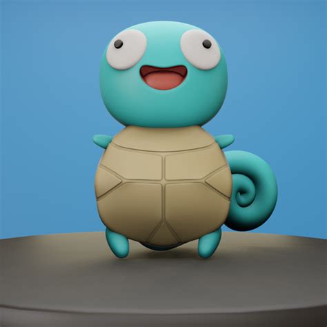 Descargar Archivo Obj Derpy Squirtle Objeto Para Impresora D Cults