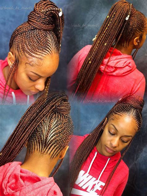 Braided Ponytail Tribal Style Braids Lemonade Braids In 2020