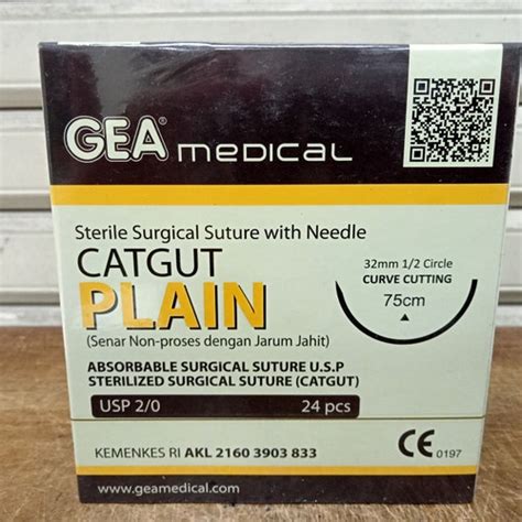 Jual Catgut Plain With Needle Gea Ecer Shopee Indonesia