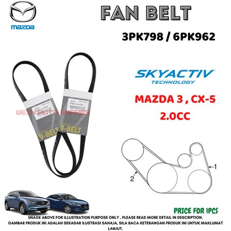 Genuine Mazda Fan Belt V Belt Pk Pk For Mazda Skyactiv