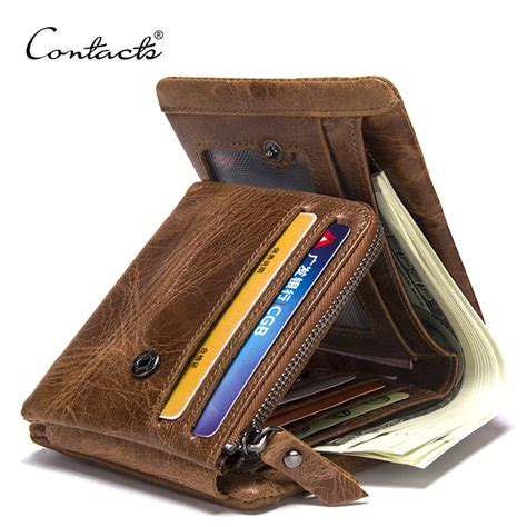 Mens Leather Trifold Wallets Iucn Water