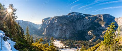 Yosemite Valley Panorama Stock Photo | Adobe Stock