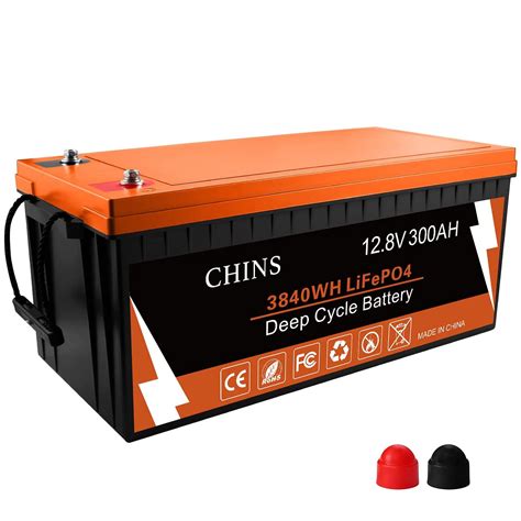 Buy CHINS Bluetooth LiFePO4 Battery Smart 12V 300AH Lithium Battery