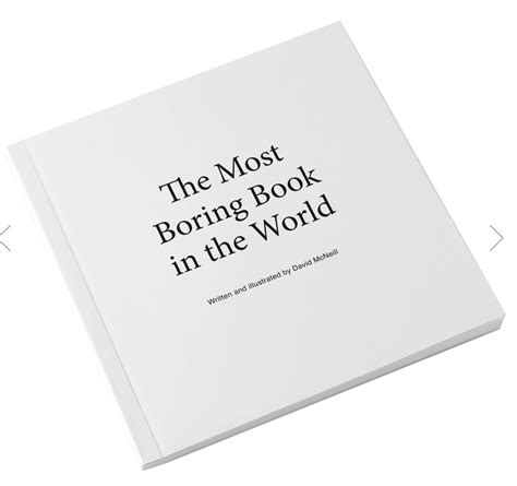 The Most Boring Book In The World Etsy