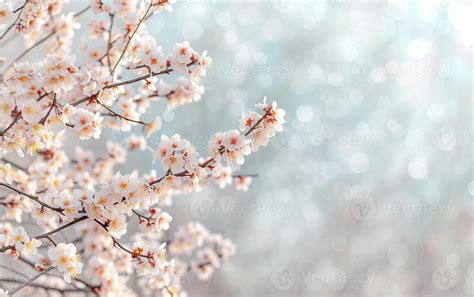 Ai Generated Blossoming Apricot Tree Branches With Copy Space Web