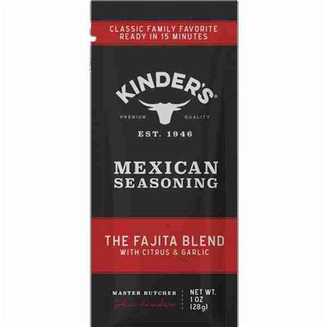 Kinders The Fajita Blend Seasoning 1 Oz Soups Online