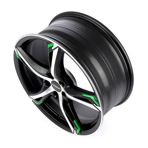 Ronal R Black Polished Green Alloy Wheels Wheelbase