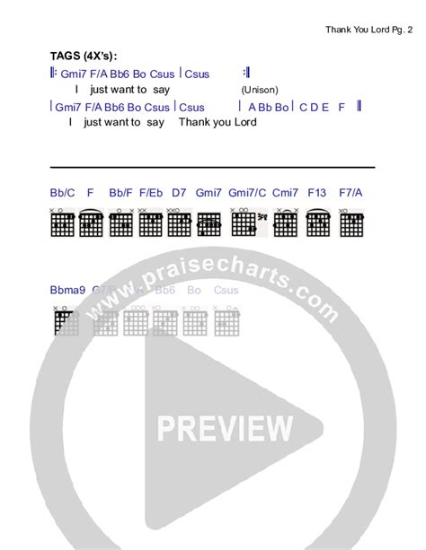 Thank You Jesus Chords PDF (Bryan Popin) - PraiseCharts