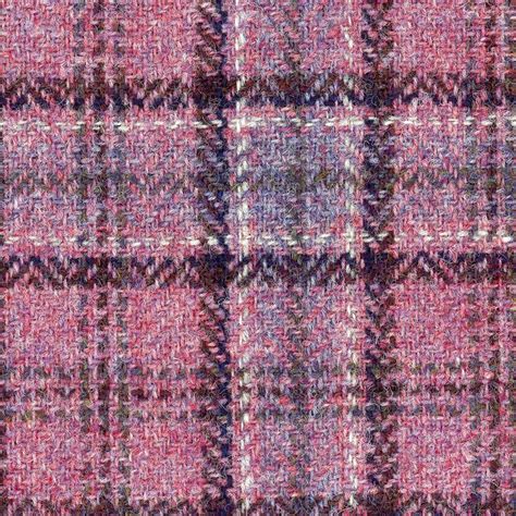 Tartan Plaid Check Wool Tweed Fabric Lavender Lilac 1 6 Yard 100 Wool