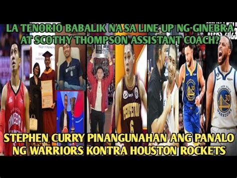 Tenorio Balik Pba Scothy Thompson Assistant Coach Curry Leading