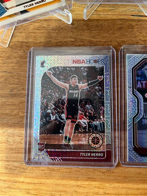 TYLER HERRO MIAMI HEAT X5 CARDS RC HOOPS RATED ROOKIE PRIZM SILVER