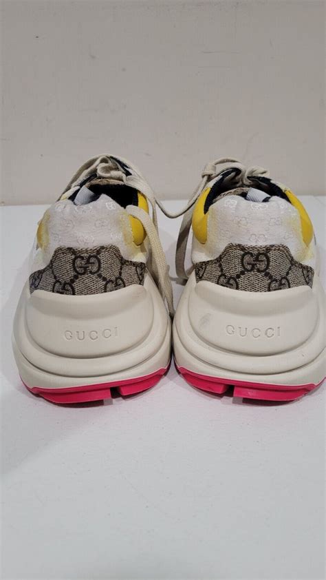 Gucci Men Rhyton Monogram Sneakers Reflective Size Gem