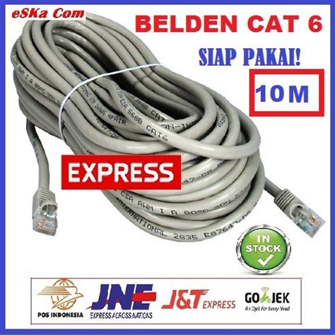 Jual Kabel LAN UTP Belden Cat 6 10M Cat6 Belden Original Siap Pakai