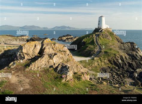 Ty Mawr Lighthouse, Llanddwyn Island, Anglesey, Wales, UK Stock Photo ...