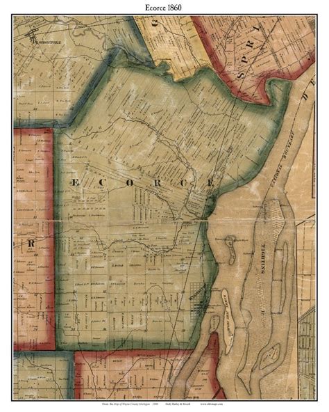 Ecorse Old Town Map With Homeowner Names Wyandotte Etsy In