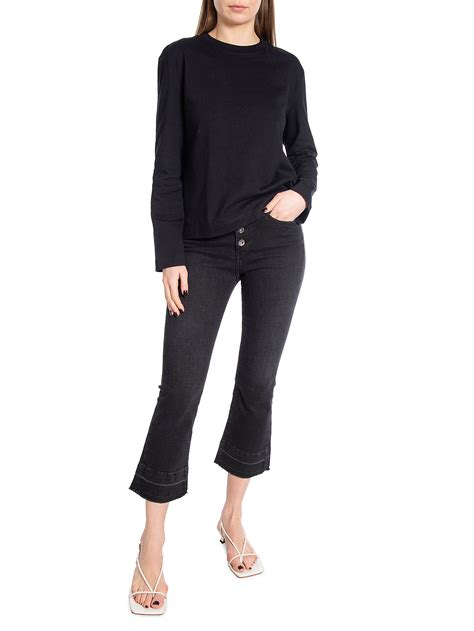 Selected Femme Topp Essential Ls Boxy Black