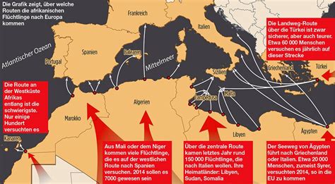 Mittelmeer Das sind Routen der Flüchtlinge B Z Stimme Berlins