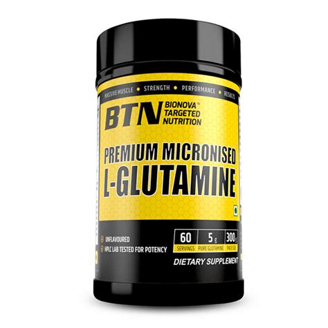 Buy Btn Premium Micronized L Glutamine Powder Gm Online At