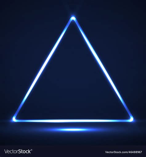 Abstract Neon Triangle With Glowing Lines Vector Image