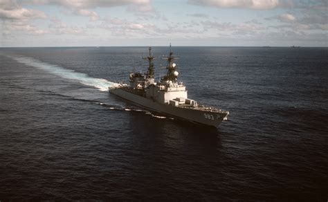 A Starboard Bow View Of The Destroyer USS JOHN RODGERS DD 983