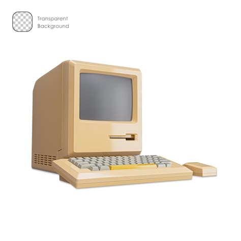 Premium PSD | World's first computer old vintage desktop computer with ...