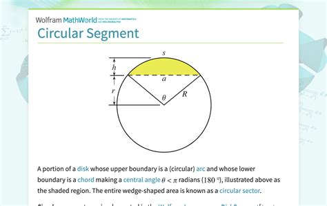 Circular Segment -- from Wolfram MathWorld