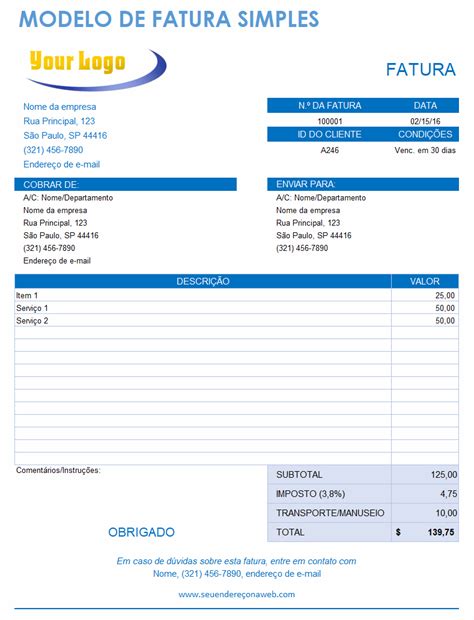 Modelos Gratuitos De Faturas Para Excel Smartsheet