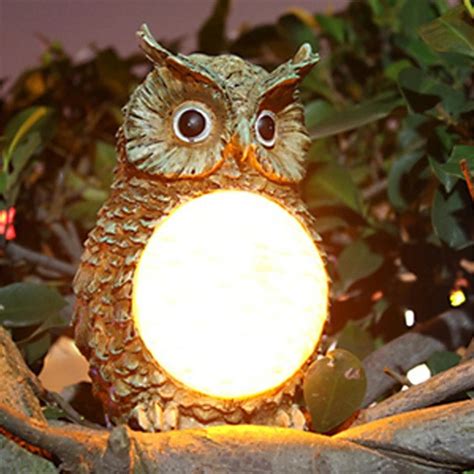 2018 New Cute Owl Solar Light LED Waterproof Villa Garden Lamp Yard