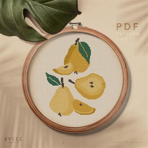 Fruits Cross Stitch Pattern Counted Cross Stitch Bundle Etsy