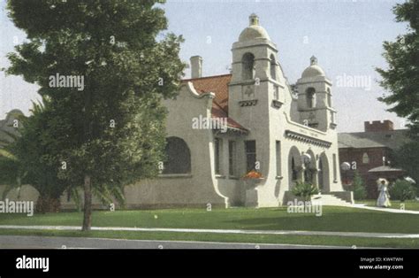 Postcard Of The Exterior Of The Public Library Riverside California