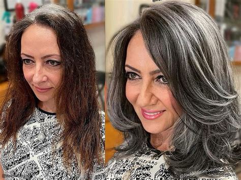 Stunning Ways To Do Grey Blending For Dark Hair In Medium