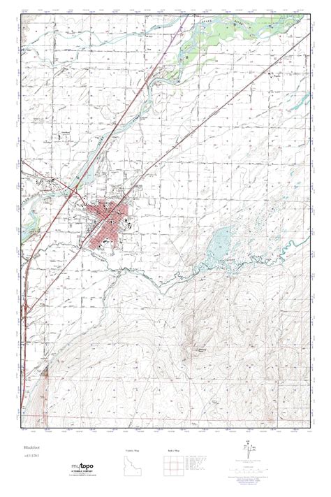 Mytopo Blackfoot Idaho Usgs Quad Topo Map